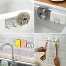 Suporte Esponja Inox Adesivo Cozinha Banheiro Lavanderia - BJ-POP Suporte Esponja Inox Adesivo Cozinha Banheiro Lavanderia - BJ-POP
