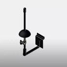 Suporte Expositor Slat Wall p/ Trompete Vector SW-1535