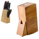 Suporte Facas Bambu Cepo Porta Faca Organizador Cutelo Chaira Tesoura Utensilios Cozinha