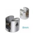 Suporte Fenda Prateleira Vidro Cromado 8mm Kit cm 2 UN