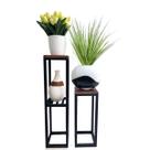 Suporte Ferro e Madeira Estilo Industrial Para Vasos de chão Suporte Ferro e Madeira Estilo Industrial Para Vasos de chão
