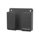 Suporte Fixa Celular Adesivo Parede Móvel Cozinha Banheiro Plástico Cinza - It-Blue