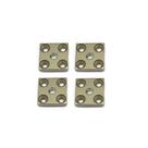 Suporte Fixação para Rodízio ou Sapata Perfil Modular Link Champagne Claro 04 unidades Rometal