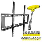 Suporte Fixo de Parede Para TV 40 a 80 Polegadas Até 75kg Kit com Ferramentas 24 Peças Tipo T Suporte Fixo de Parede Para TV 40 a 80 Polegadas Até 75kg Kit com Ferramentas 24 Peças Tipo T
