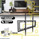 Suporte Fixo de Parede para TV 40 a 80 Polegadas Até 75kg Universal VESA Aço Carbono Preto Instalação Fácil