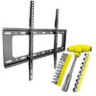 Suporte Fixo de Parede TV 40 a 80 até 75kg + Jogo de Chaves Tipo T 24 Peças