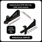 Suporte Fixo Ferro Com Trava Para Dvds, Blu-ray, Receptores