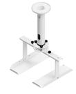 Suporte fixo para projetor de teto com inclinação articulado até 15 kg possui bandeja Suporte fixo para projetor de teto com inclinação articulado até 15 kg possui bandeja