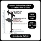 Suporte fixo para tv de 32 a 82 polegadas fixo de chão pedestal e com bandeja Suporte fixo para tv de 32 a 82 polegadas fixo de chão pedestal e com bandeja