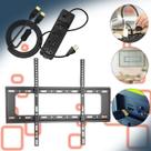 Suporte Fixo Tv Smart Led Lcd 40 a 80 Pol Universal Slim + Cabo Hdmi 2m + Extensão Energia 4 Tomadas