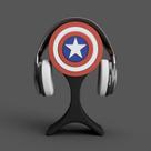 Suporte Fone Ouvido Mesa Headset Gamer CAPITAO AMERICA com e sem fio pc Universal Display Rack