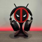 Suporte Fone Ouvido Mesa Headset Gamer Deadpool com e sem fio pc Universal Display Rack