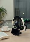 Suporte Gamer 2 em 1: Headset e Smartphone. Organização Premium em ABS Preto