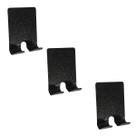 Suporte Gancho Organiza Toalhas Fones Preto 3Und