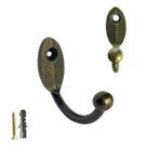 Suporte Gancho Parede, Metal Resistente, Multiuso para Organização da sua Casa - 8 Peças Cor:Ouro Velho