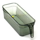 Suporte Geladeira 28x15cm Acrílico Organizador Alça Verde Suporte Geladeira 28x15cm Acrílico Organizador Alça Verde