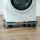 Suporte Geladeira Maquina De Lavar Lava E Seca 4 Pé 4 Roda