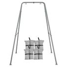 Suporte giratório dobrável FUNLIO para crianças com 4 sacos de areia - cinza Suporte giratório dobrável FUNLIO para crianças com 4 sacos de areia - cinza