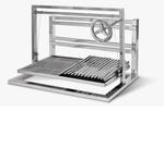 Suporte grill elevação inox 304 med 70 x 50cm mod unique - jx metais