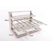 SUPORTE/GRILL PRATIQUE DE GRELHA E ESPETO PARA CHURRASQUEIRA MEDIDA 77 x 46 INOX S. GRILL