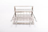Suporte/grill pratique para grelha e espetos para churrasqueira pre moldada 65cm - medida 54 x 44 inox s. grill