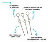Suporte haste/vareta 35 cm p/ balão bexiga c/ 100 unid