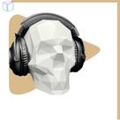 Suporte Headset Gamer Headphone Fone De Ouvido Parede Skull