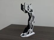 Suporte Headset Justiceiro 100% Acrílico Preto e Branco Suporte Headset Justiceiro 100% Acrílico Preto e Branco