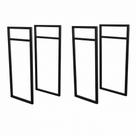 Suporte Industrial 36cm Preto Kit Com 4 Unidades