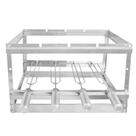 Suporte Inox Churrasqueira Alvenaria 50cm 4 Espetos Inox