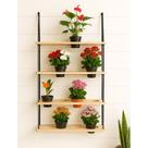 Suporte Jardim Horta Vertical suspensa Com 4 Prateleiras de madeira Furada Horta doméstica