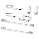 Suporte kit de banheiro 6 peças com porta tolha banho 60 cm Suporte kit de banheiro 6 peças com porta tolha banho 60 cm