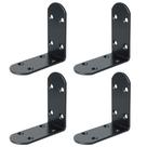 Suporte L Alise em aço inoxidável preto para prateleiras (8,5 x 8,5 cm)