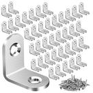 Suporte L Corner Brace Vicuna R em aço inoxidável 40 unidades com parafusos