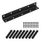 Suporte L Redunest de 20 cm Heavy Duty Metal Black, pacote com 10 Suporte L Redunest de 20 cm Heavy Duty Metal Black, pacote com 10