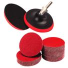 Suporte Lixadeira Furadeira 5 Pol. C/ tiras autocolantes + 50 Discos Lixa Adaptador Furadeira M14 Esmerilhadeira