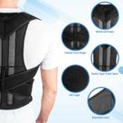 Suporte Lombar E Dorsal Postural Com Tala De Apoio Colete Regulável Para Homens E Mulheres Postura