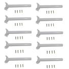 Suporte Luminaria Solar Barra Poste Kit 10 Und Aço Rua Quintal Jardim Suporte Luminaria Solar Barra Poste Kit 10 Und Aço Rua Quintal Jardim