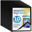 Suporte magnético para sinais YixangDD, pacote com 10, 21,6 x 27,9 cm, autoadesivo Suporte magnético para sinais YixangDD, pacote com 10, 21,6 x 27,9 cm, autoadesivo