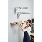 Suporte Mão Francesa Dobrável 30cm - Otimize seu Espaço!