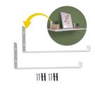 Suporte Mão Francesa Invertido para Prateleiras 20cm Cantoneira L Branca Dws