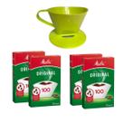 Suporte Melitta 100 Verde abacate 4 caixa filtro Melitta 100