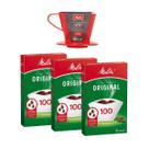 Suporte Melitta Vermelho + 3 caixas de filtro Melitta 100 Suporte Melitta Vermelho + 3 caixas de filtro Melitta 100