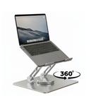 Suporte Mesa Notboock Leptop Ajustável Base Giratório 360 Prateado