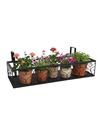Suporte Metálico de Plantas para Sacada 60cm Preto Suporte Metálico de Plantas para Sacada 60cm Preto