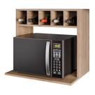 Suporte Micro-Ondas Forno Armário Aéreo com Adega 60cm Lótus M24 Freijó - Mpozenato