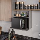 Suporte Microondas Com Nicho Porta Tempero para Cozinha Louis 60cm Grafite M12 - D'Rossi