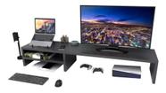 Suporte Monitor Gamer 100x20x15 Preto Mdf Prateleira