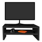 Suporte Monitor Madeira 40cm Duplo Escritorio Recepção Consultorio TV Pc Gamer Preto Suporte Monitor Madeira 40cm Duplo Escritorio Recepção Consultorio TV Pc Gamer Preto