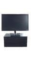 Suporte Monitor Mdf Com 3 Gavetas Preta 38x28x18 cm